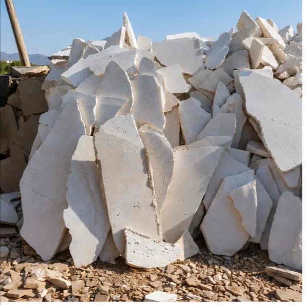سنگ سفید آتش کوه ضخامت ۵ سانت